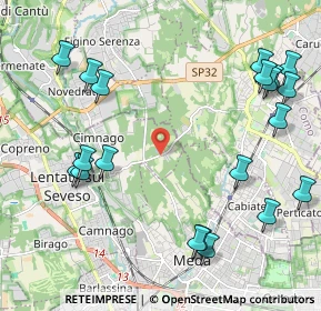 Mappa Via per Mariano, 20823 Lentate sul Seveso MB, Italia (2.6435)