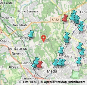 Mappa Via per Mariano, 20823 Lentate sul Seveso MB, Italia (2.7085)