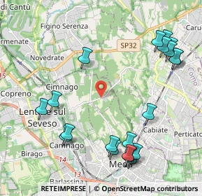 Mappa Via per Mariano, 20823 Lentate sul Seveso MB, Italia (2.545)