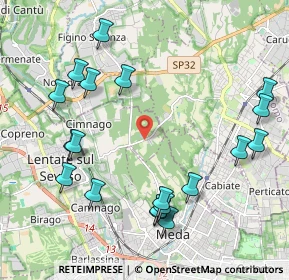 Mappa Via per Mariano, 20823 Lentate sul Seveso MB, Italia (2.39368)