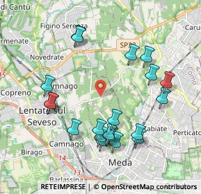 Mappa Via per Mariano, 20823 Lentate sul Seveso MB, Italia (2.0435)