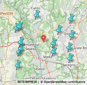 Mappa Via per Mariano, 20823 Lentate sul Seveso MB, Italia (4.56429)