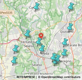 Mappa Via per Mariano, 20823 Lentate sul Seveso MB, Italia (4.85923)