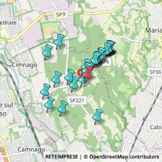 Mappa Via per Mariano, 20823 Lentate sul Seveso MB, Italia (0.67143)