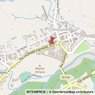 Mappa Via Giuseppe Garibaldi, 65, 13864 Crevacuore BI, Italia, 13864 Crevacuore, Biella (Piemonte)