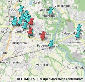 Mappa Via Capitano Mario Riva, 23899 Robbiate LC, Italia (2.17632)