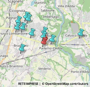 Mappa Via Capitano Mario Riva, 23899 Robbiate LC, Italia (1.7475)