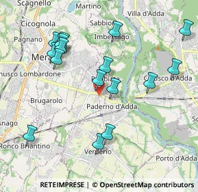 Mappa Via Capitano Mario Riva, 23899 Robbiate LC, Italia (2.08765)