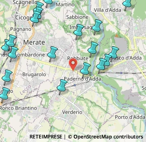 Mappa Via Capitano Mario Riva, 23899 Robbiate LC, Italia (2.678)