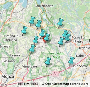 Mappa Via Capitano Mario Riva, 23899 Robbiate LC, Italia (6.05769)