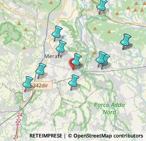 Mappa Via Capitano Mario Riva, 23899 Robbiate LC, Italia (3.73455)