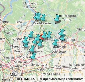 Mappa Via Capitano Mario Riva, 23899 Robbiate LC, Italia (11.111)