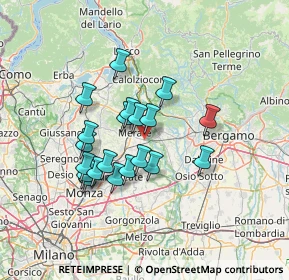 Mappa Via Capitano Mario Riva, 23899 Robbiate LC, Italia (11.2955)