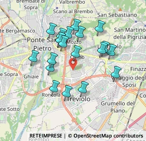 Mappa Via Gandhi, 24035 Curno BG, Italia (1.6295)