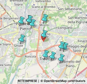 Mappa Via Gandhi, 24035 Curno BG, Italia (1.805)