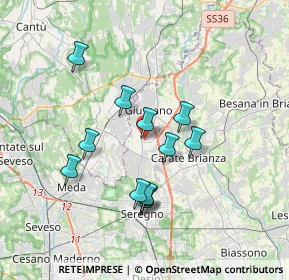 Mappa Via Ruggero Leoncavallo, 20833 Giussano MB, Italia (3.11833)