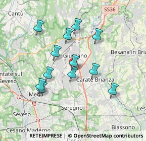 Mappa Via Ruggero Leoncavallo, 20833 Giussano MB, Italia (3.2225)