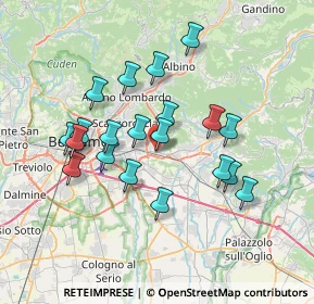 Mappa Via San Giovanni Bosco, 24061 Albano Sant'Alessandro BG, Italia (6.4505)
