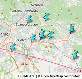 Mappa Via San Giovanni Bosco, 24061 Albano Sant'Alessandro BG, Italia (3.89273)