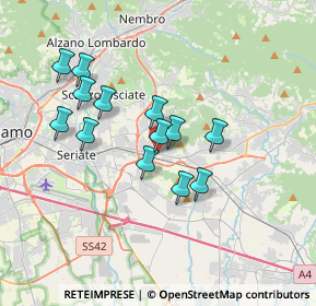 Mappa Via San Giovanni Bosco, 24061 Albano Sant'Alessandro BG, Italia (3.01846)