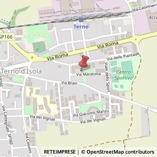 Mappa Via Maratona, 1, 24030 Terno d'Isola, Bergamo (Lombardia)