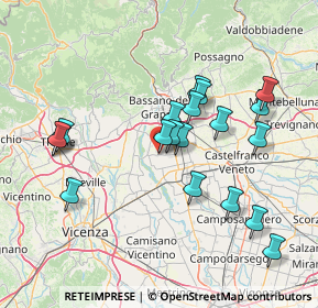 Mappa Via Dante, 36056 Tezze sul Brenta VI, Italia (14.50421)