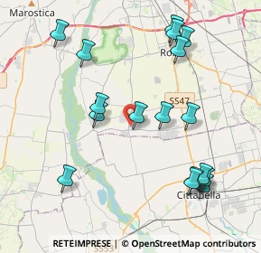 Mappa Via Dante, 36056 Tezze sul Brenta VI, Italia (4.37647)