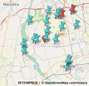 Mappa Via Dante, 36056 Tezze sul Brenta VI, Italia (4.0725)