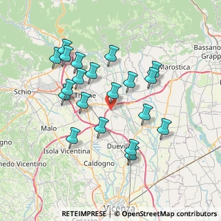 Mappa Via Cà Fusa, 36030 Sarcedo VI, Italia (7.058)