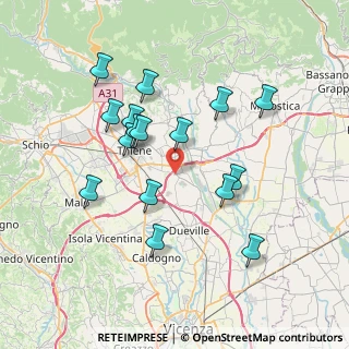 Mappa Via Cà Fusa, 36030 Sarcedo VI, Italia (6.99375)