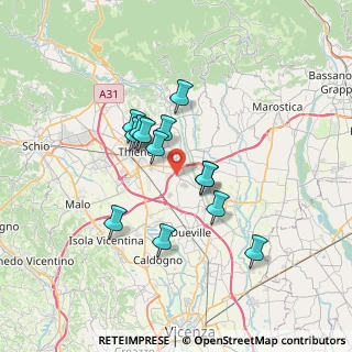 Mappa Via Cà Fusa, 36030 Sarcedo VI, Italia (5.54231)