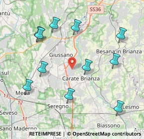 Mappa Via Antonio Vivaldi, 20843 Verano Brianza MB, Italia (4.45091)