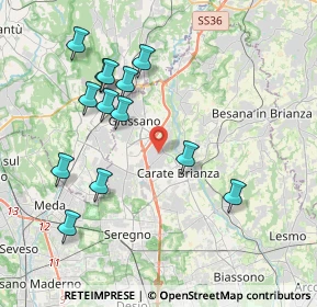Mappa Via Antonio Vivaldi, 20843 Verano Brianza MB, Italia (4.02692)