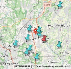 Mappa Via Antonio Vivaldi, 20843 Verano Brianza MB, Italia (3.70083)