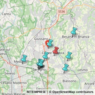Mappa Via Antonio Vivaldi, 20843 Verano Brianza MB, Italia (3.82083)
