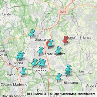 Mappa Via Antonio Vivaldi, 20843 Verano Brianza MB, Italia (4.22286)