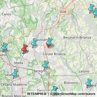 Mappa Via Antonio Vivaldi, 20843 Verano Brianza MB, Italia (6.65615)