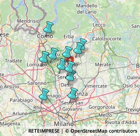 Mappa Via Antonio Vivaldi, 20843 Verano Brianza MB, Italia (9.78182)