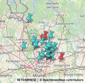 Mappa Via Antonio Vivaldi, 20843 Verano Brianza MB, Italia (10.928)