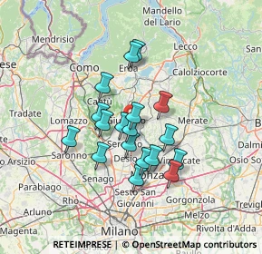 Mappa Via Antonio Vivaldi, 20843 Verano Brianza MB, Italia (10.45722)