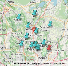 Mappa Via Antonio Vivaldi, 20843 Verano Brianza MB, Italia (6.99)