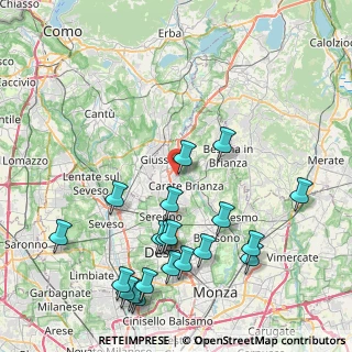 Mappa Via Antonio Vivaldi, 20843 Verano Brianza MB, Italia (9.7605)