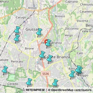 Mappa Via Antonio Vivaldi, 20843 Verano Brianza MB, Italia (2.885)