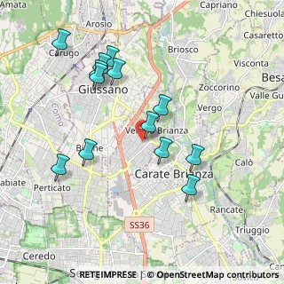 Mappa Via Antonio Vivaldi, 20843 Verano Brianza MB, Italia (1.91615)