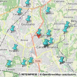 Mappa Via Antonio Vivaldi, 20843 Verano Brianza MB, Italia (2.60842)