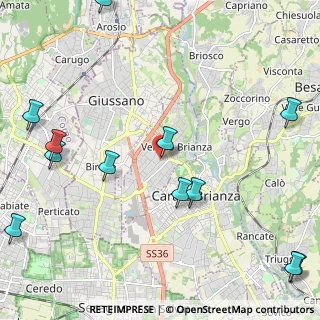 Mappa Via Antonio Vivaldi, 20843 Verano Brianza MB, Italia (2.99417)