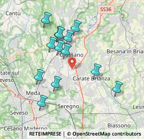 Mappa Via Papa Giovanni XXIII, 20833 Giussano MB, Italia (3.53154)