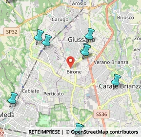 Mappa Via Umberto Giordano, 20833 Giussano MB, Italia (2.86091)