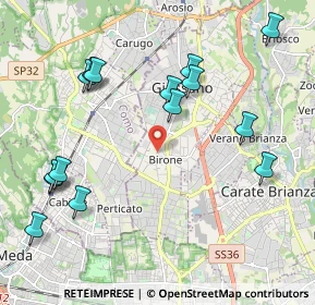 Mappa Via Umberto Giordano, 20833 Giussano MB, Italia (2.33667)