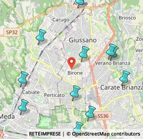 Mappa Via Umberto Giordano, 20833 Giussano MB, Italia (2.56182)